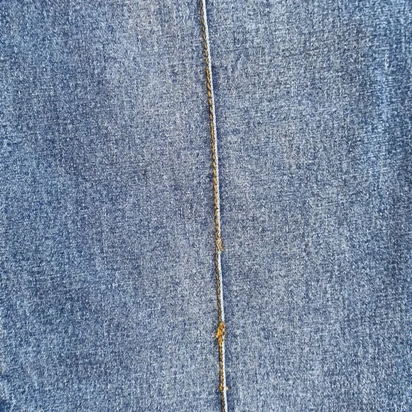 Vintage D2 by Diane Gilman High Rise Wide Leg Flare Creased Denim Jeans Size 4T - Picture 10 of 11